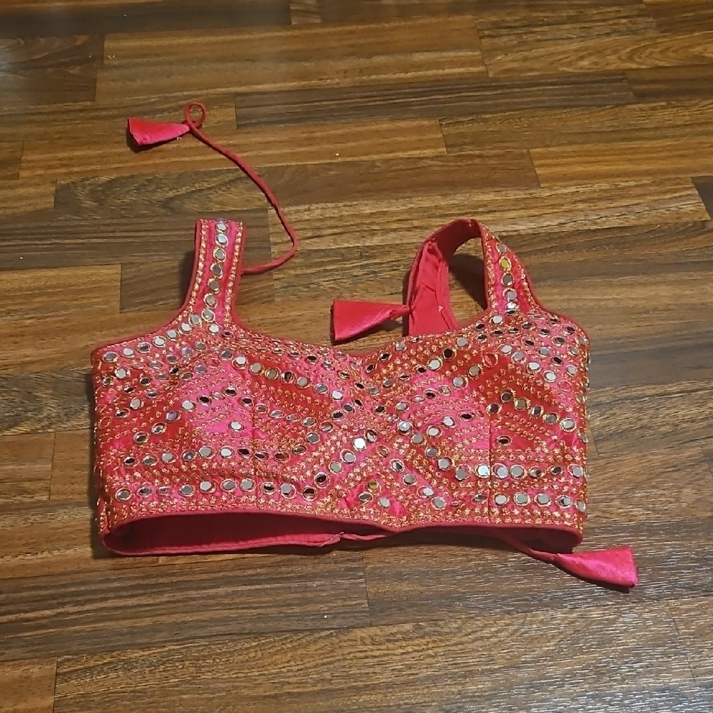 Embellished Pink Backless Women's Top
